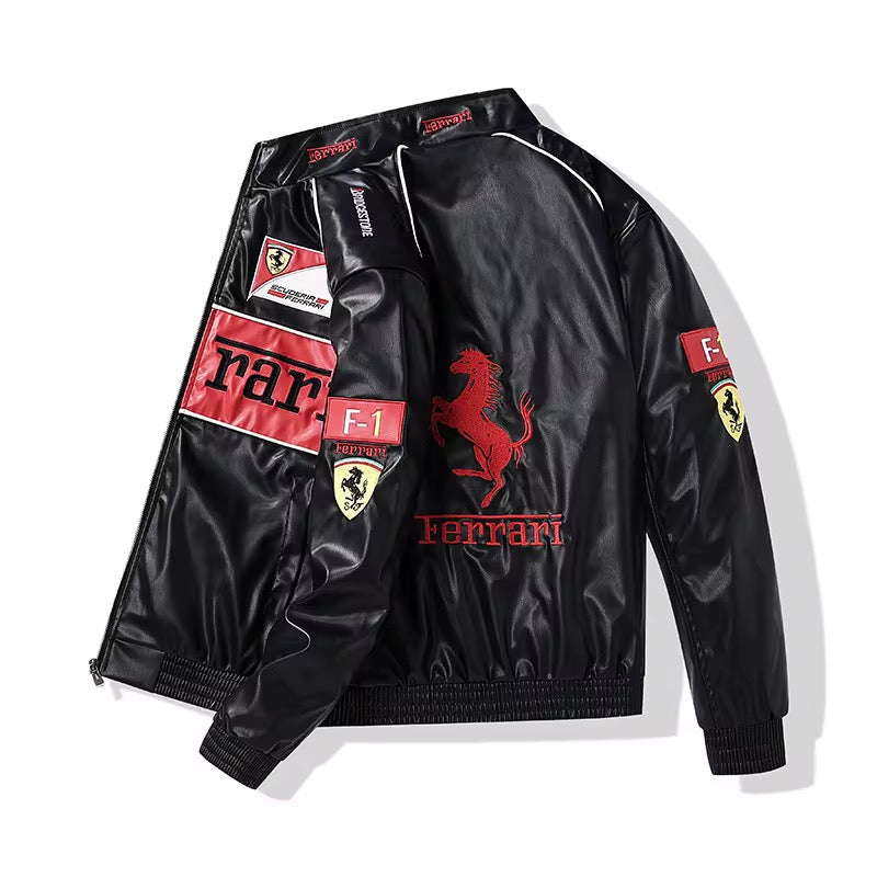 Ferrari F1 Leather Racing Jacket