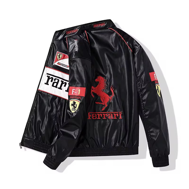 Ferrari F1 Leather Racing Jacket