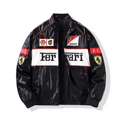 Ferrari F1 Leather Racing Jacket