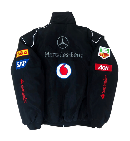 Mercedes F1 Black Racing Jacket