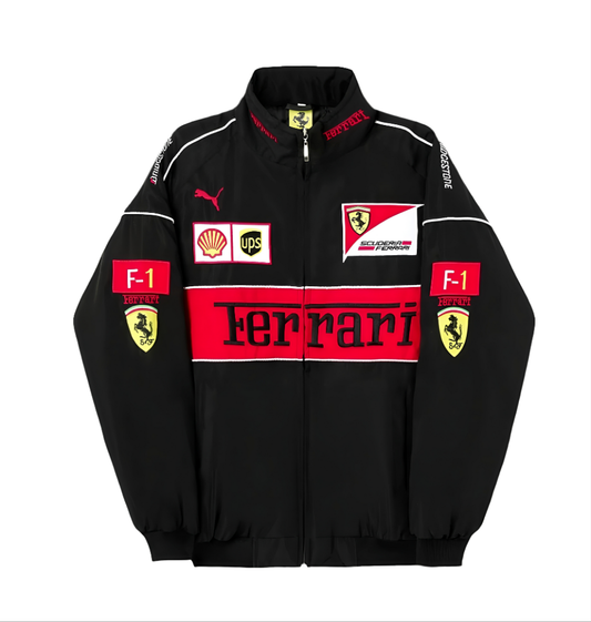 Ferrari F1 Black Racing Jacket